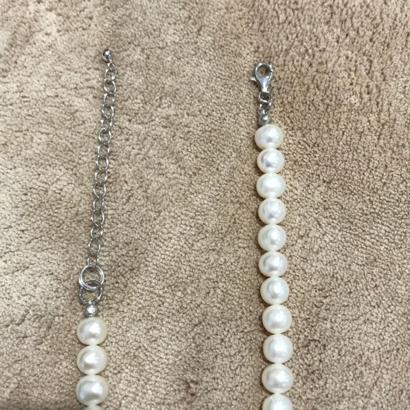 Freshwater Pearls Sterling Silver Marcasite 18-20” - Picture 4 of 6